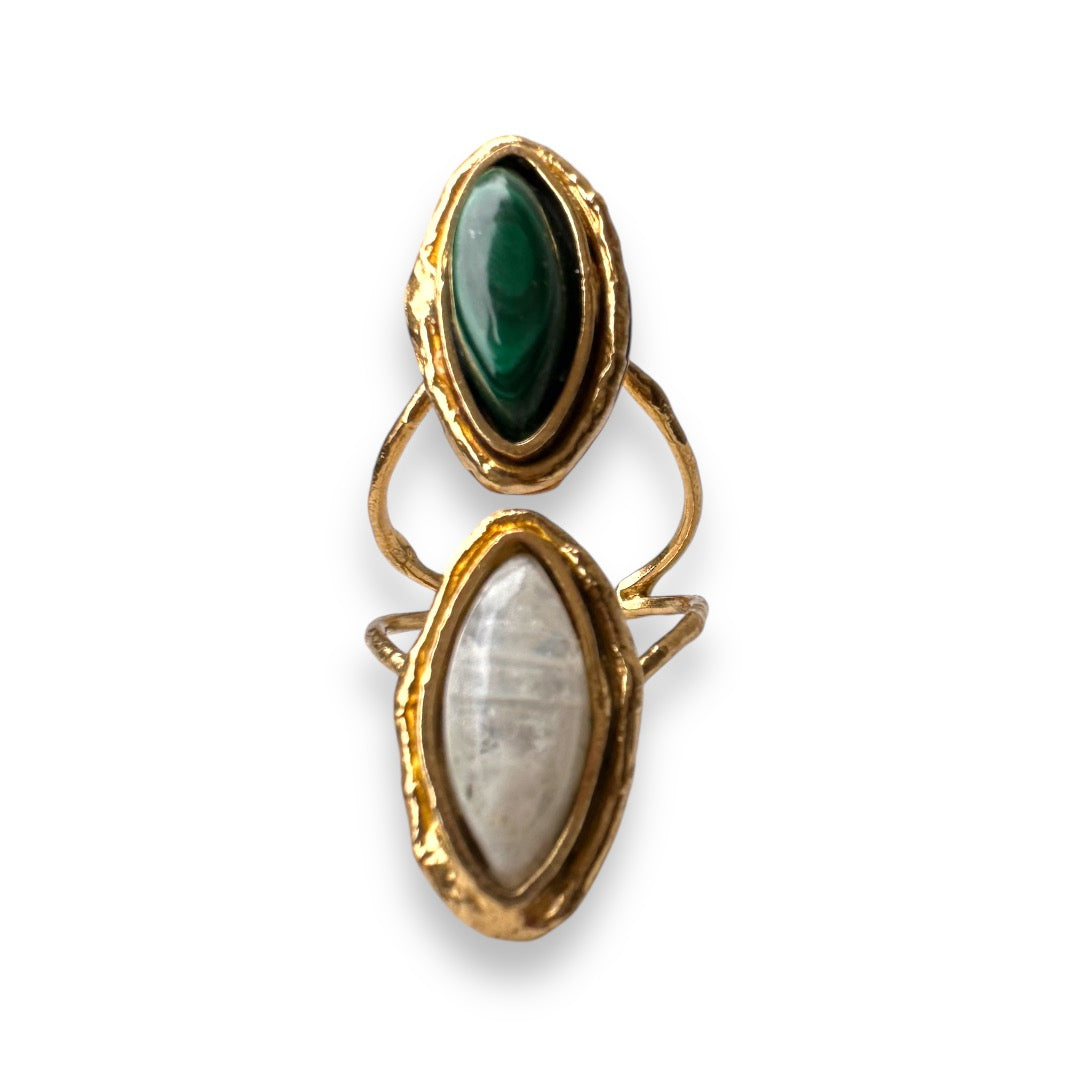 Gemstone Ring: Duo Stack