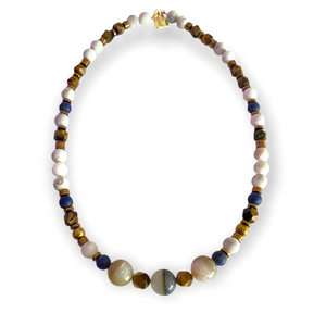 Beaded Gemstone Necklace: Aura