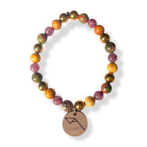 Beaded Gemstone Bracelet: Palo Santo