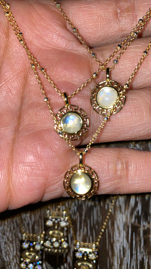 Necklace: Moonstone Medallion